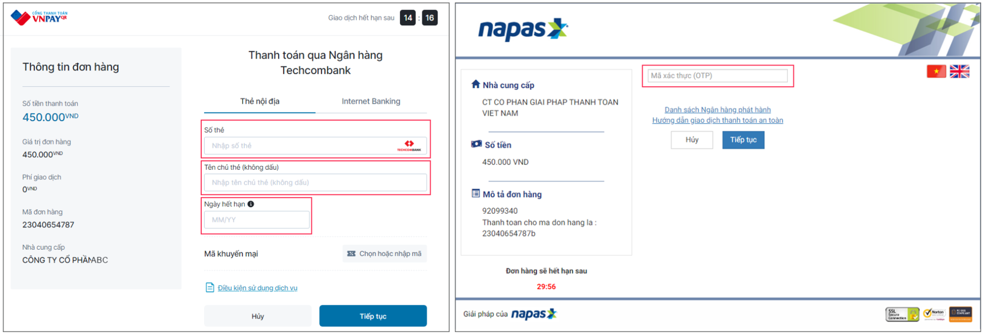Hướng dẫn thanh toán VNPAY 7